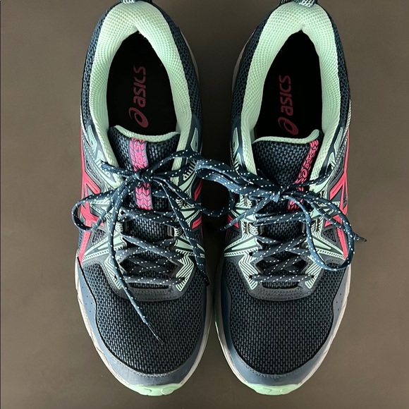 ASICS Gel Venture 8 Sneakers - Navy and Pink Accents - Picture 3 of 3